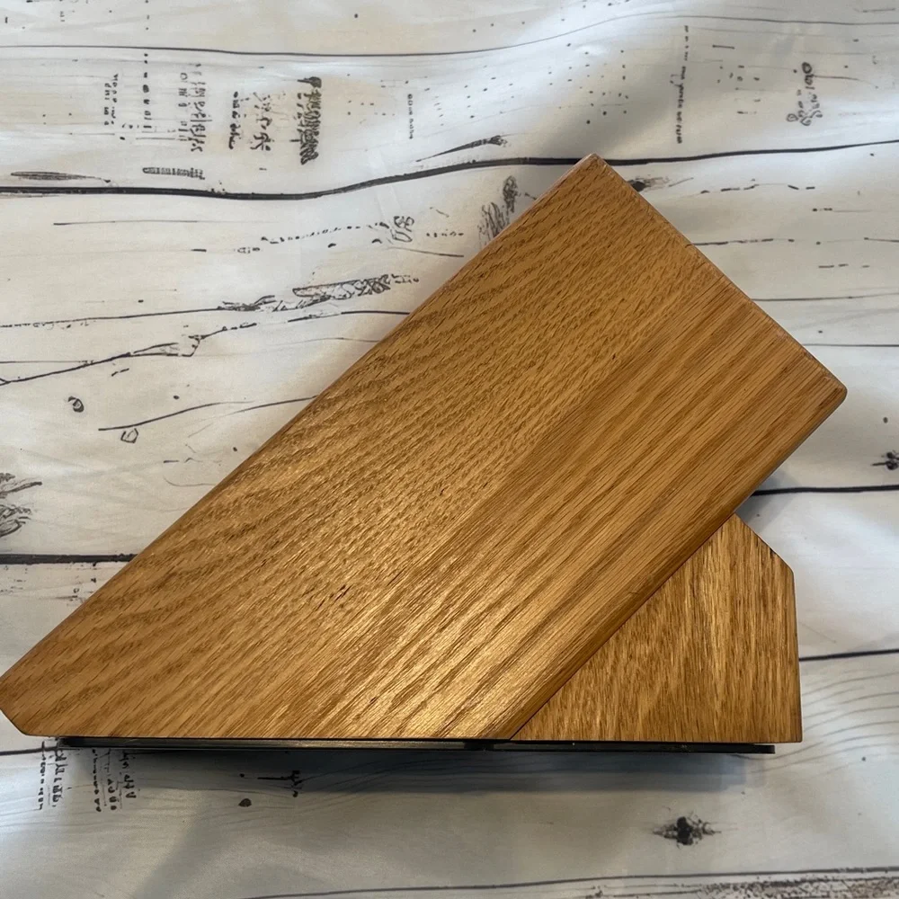 Cutco Brown Wooden Knife Block Preowned